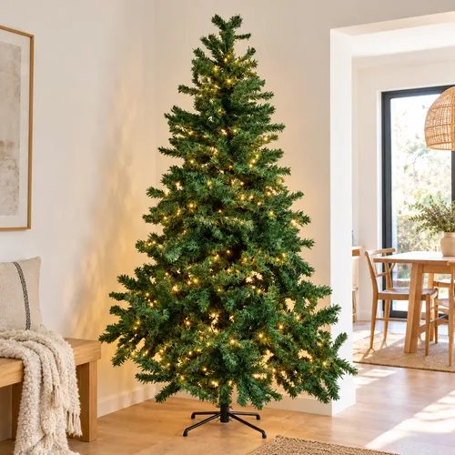 L’albero di Natale con una catena di luci (luci non incluse)