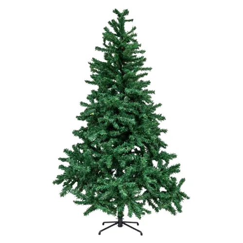 Albero di Natale 220 cm verde, con la base a croce in metallo